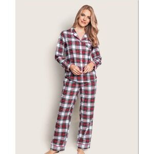 Petite Plume Pajamas Plaid Brushed Twill‎ Balmoral Tartan